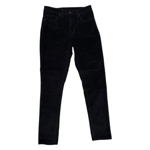 Levi's 721 Black Mid Rise Straight Corduroy Pants Jeans Women's 29x29